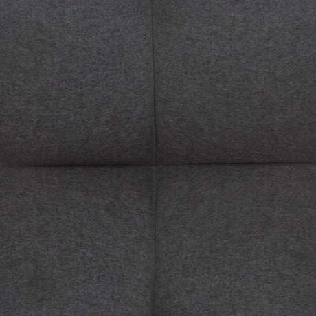 Ctoria Queen Burlap Bed Frame with 30" Curved Block-Style Headboard, Low Profile in Grey - close-up