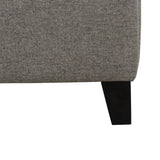 Tufted Panel Upholstered Bed in Gray with Black Wood Legs – image 6