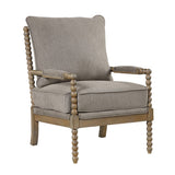 Hanako Accent Chair in Taupe And Natural Oak