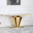 Chihiro Sofa Table in Gold - front view