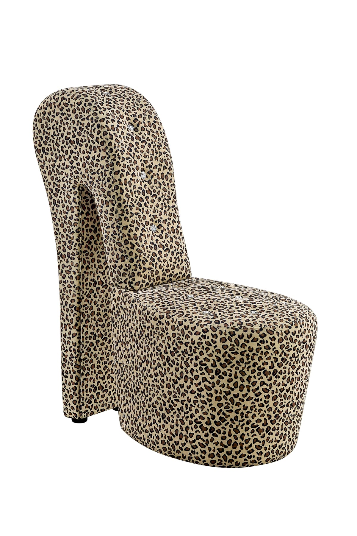 Tristam 40" Modern Glam High Heel Lounge Chair - Snow Leopard