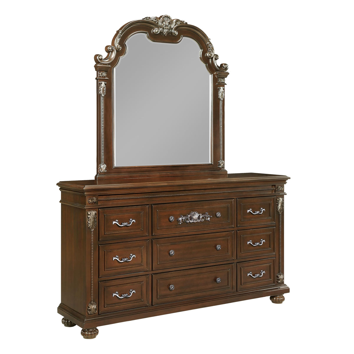 Isabella Cherry Oak Bedroom Set — Queen & King — product view 3