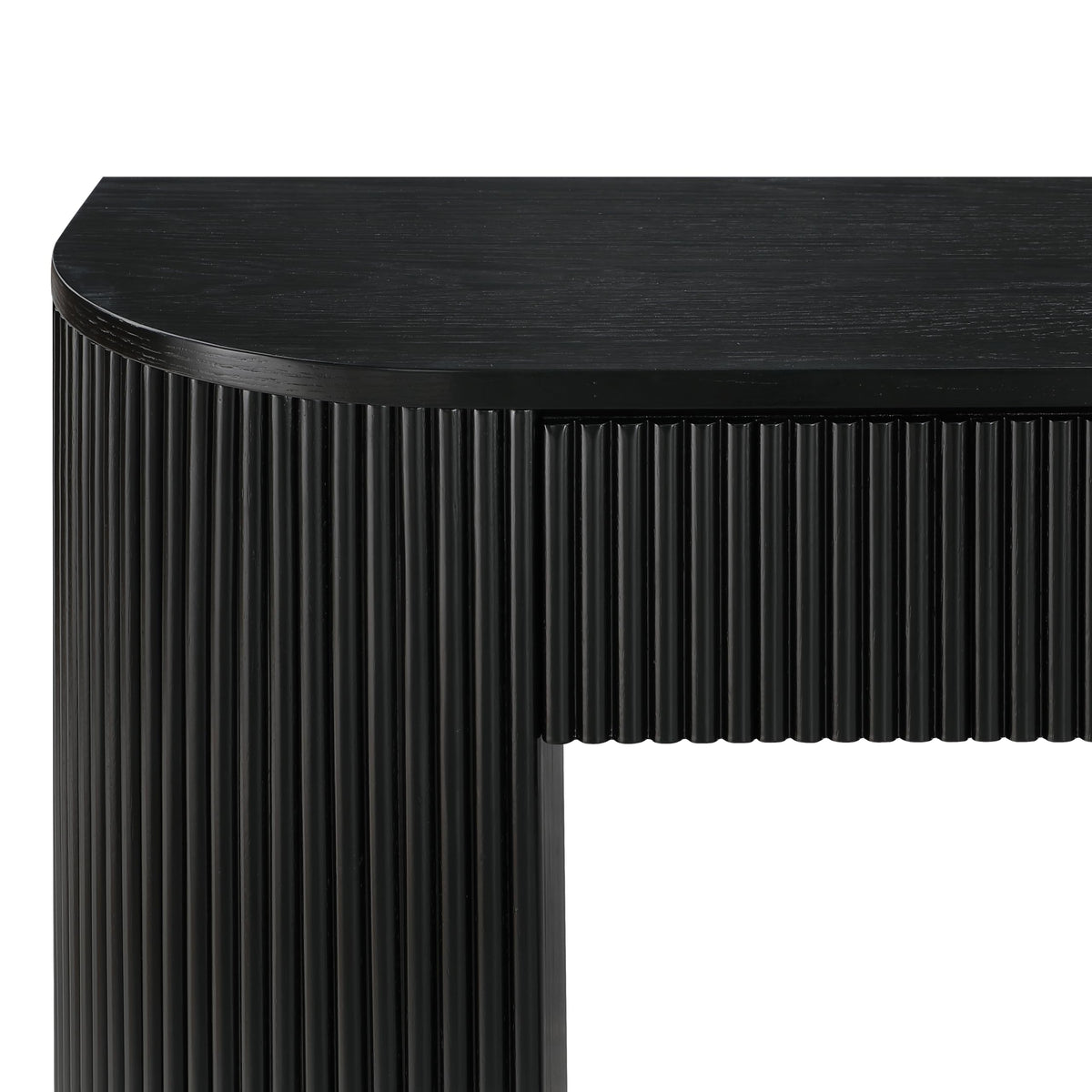 Quintet 52" Wide Mid-Century Modern Fluted Console Table - angle view