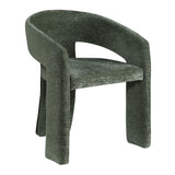 Cecile Contemporary Accent, Soft Chenille Fabric Upholstered in Green