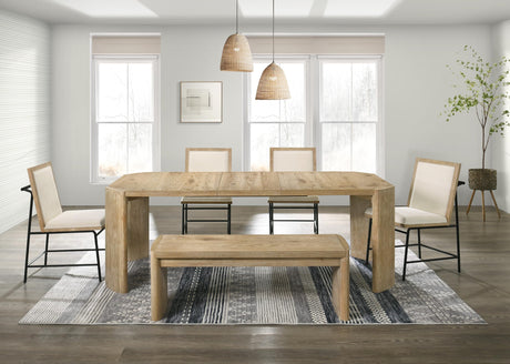 Bristol 6-Piece Rectangle Dining Set, 66"- 84" Table - front view