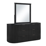 Quintet 5-Piece Modern Mid Century Fluted Bedroom Furniture Set - room setting