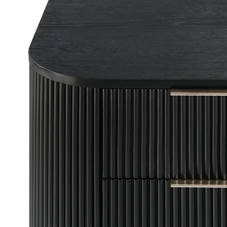 Quintet 5-Piece Modern Mid Century Fluted Bedroom Furniture Set - detail view