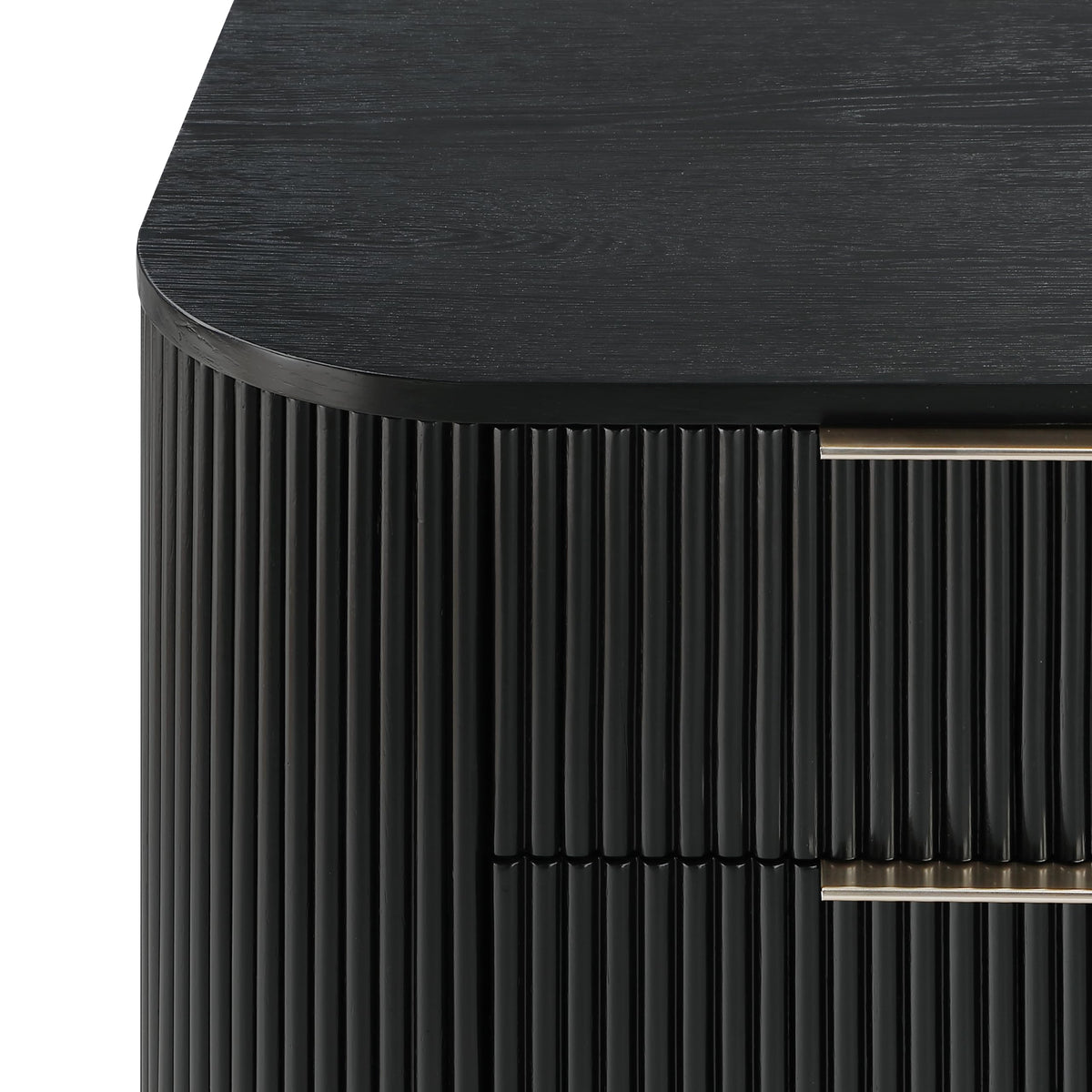 Quintet 5-Piece Modern Mid Century Fluted Bedroom Furniture Set - detail view
