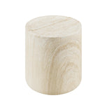 Vyn 18" Round End Table Concrete Travertine Finish, Modern Organic Drum Side Table in Sand - angle view