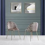 Tanisha Leopard Velvet Dining Chairs