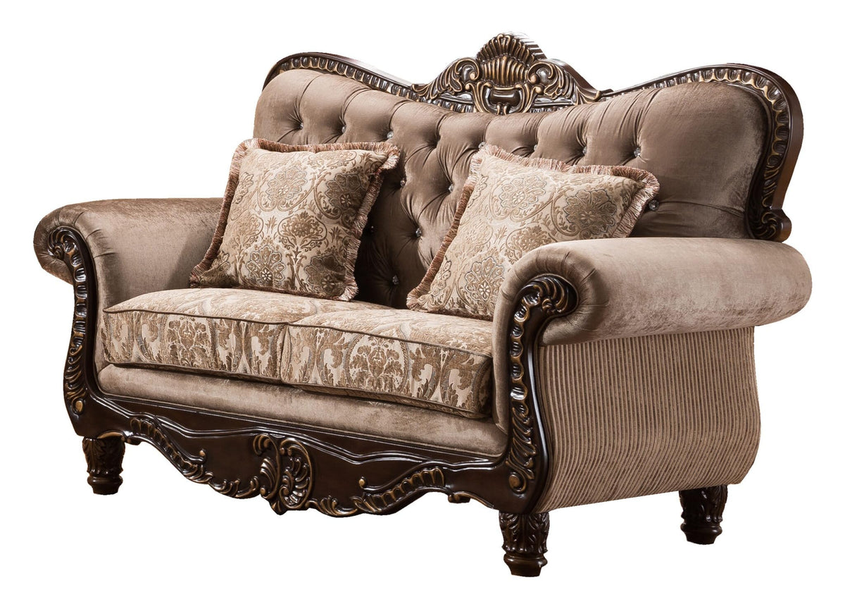 Giana Cherry Sofa & Loveseat Set — product view 4