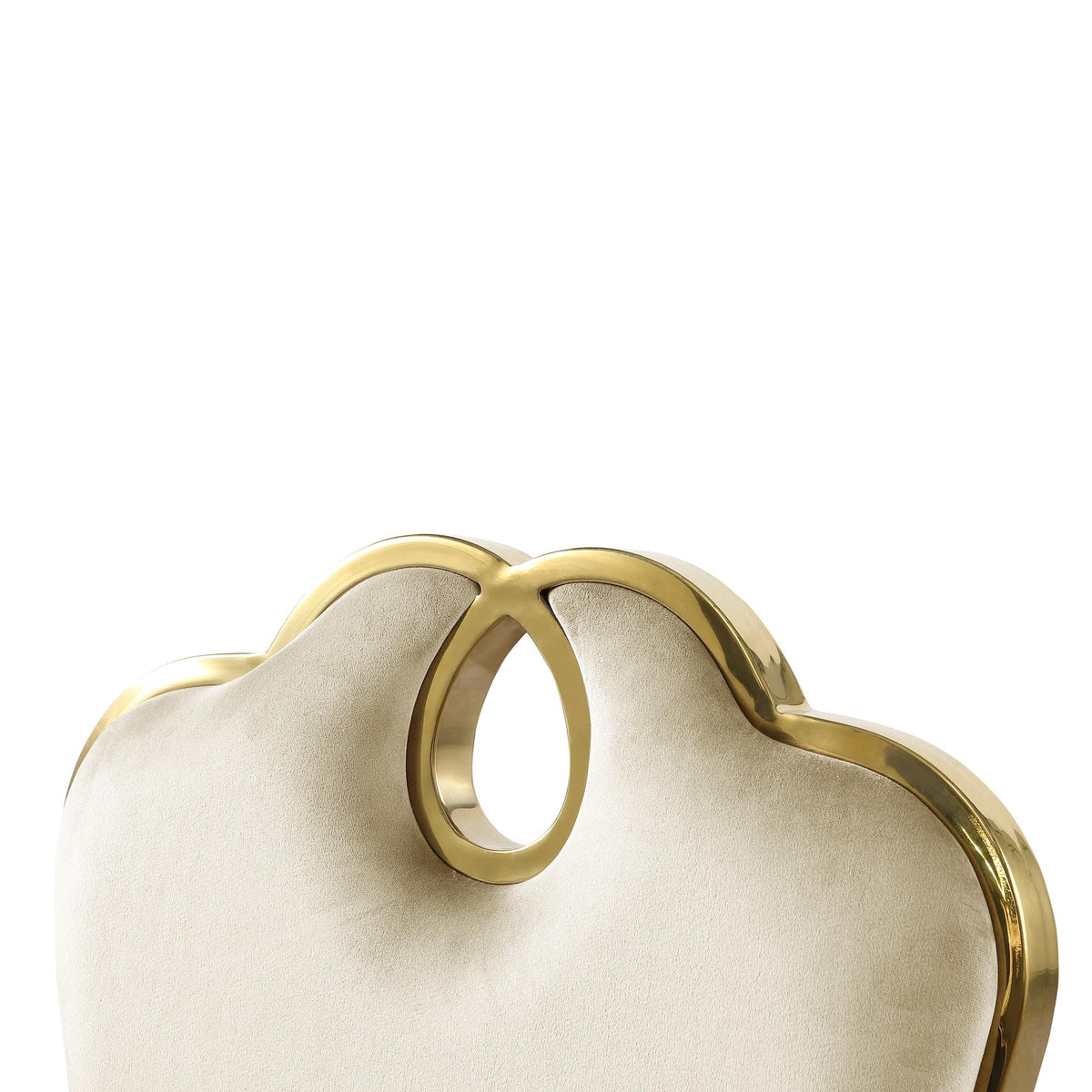 Leona Contemporary Velvet Royal Dining Chair with X-Shaped Gold Legs - angle view