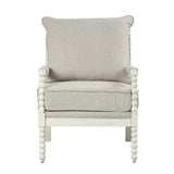Hanako Accent Chair in Beige And Off White - detail view