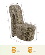 Tristam 40" Modern Glam High Heel Lounge Chair - side view