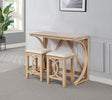 Dappelle 57" Mid-Century Modern 3-Piece Pub Dining Set - front view