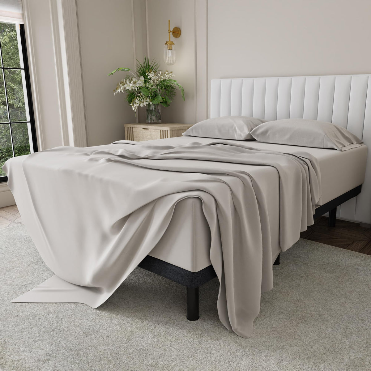 Tencel Sheet Set for Adjustable Beds - 300 Thread Count, 18" Deep Pockets – image 1