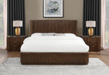 Quintet 84" Long Modern Fluted Platform California King Bed Frame - angle view