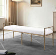 Rocento Modern Industrial Accent Upholstered Entryway Bench - front view