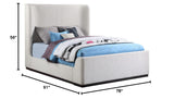 Transitional Boucle Platform, California King in Cream - side view