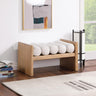 Torbjorn 32" Bench in Natural Oak - front view - Natural Oak
