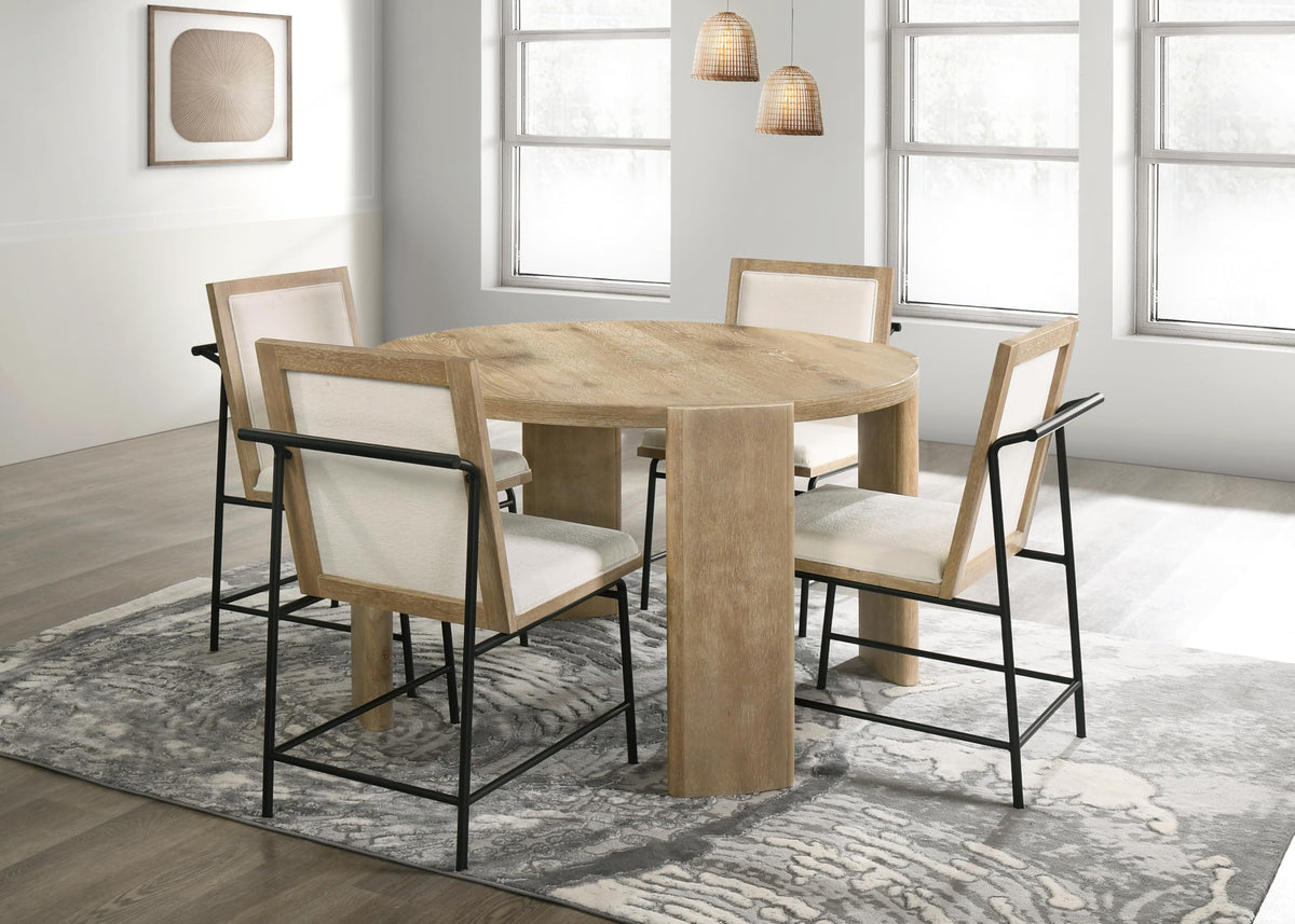 Bristol 5-Piece Round Dining Set, 47" Table - front view