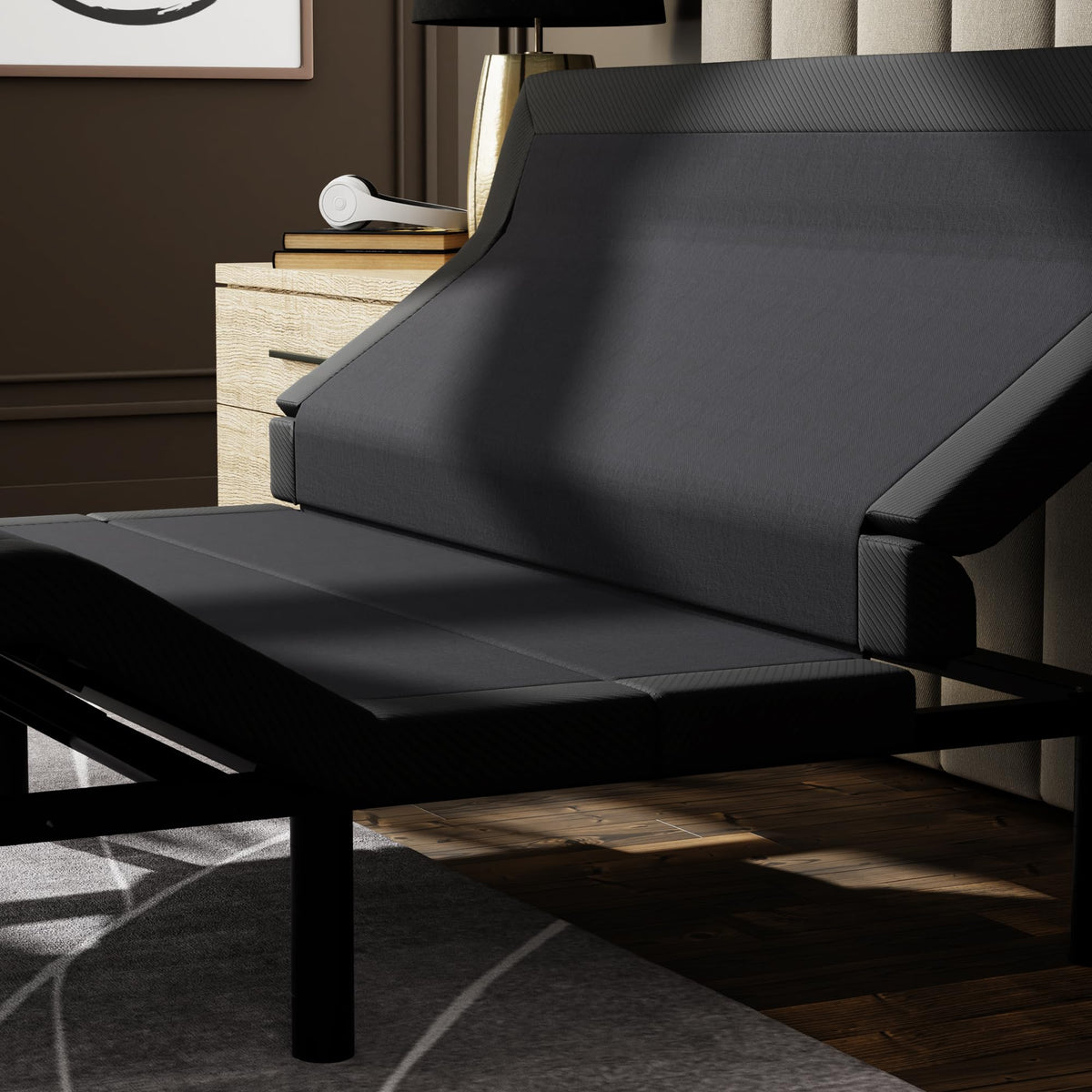 Lumbar Support Adjustable Bed Base with Pillow Tilt & Dual Massage – image 3