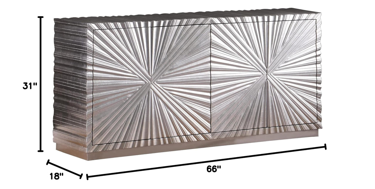 Tiffany 66" Modern Glam Sideboard - side view
