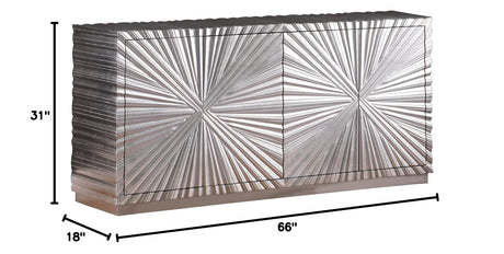 Tiffany 66" Modern Glam Sideboard - side view