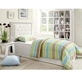 Hope Tufted Vinyl Upholstered Headboard, Queen/Full in White