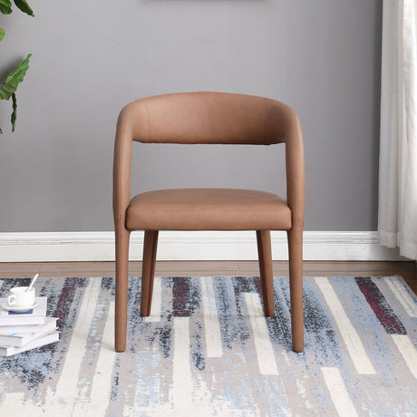 Conan Dining Chair in Brown - angle view