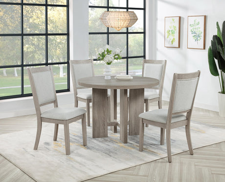 Timbria Transitional Dining Chairs with Cushioned Seat and Back - room setting