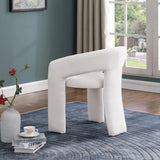 Cecile Contemporary Accent, Soft Chenille Fabric Upholstered in Cream - room setting