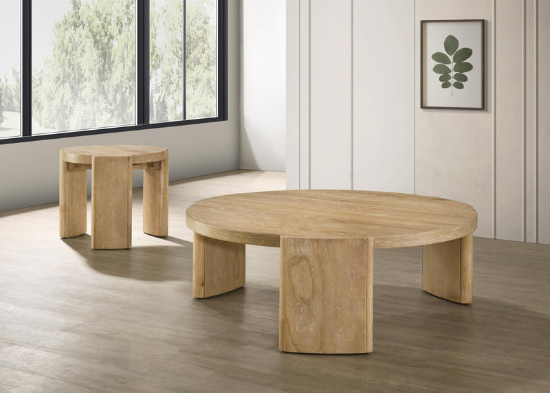 Bristol 21" Mid-Century Round End Table in Kepler Driftwood