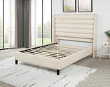 Tleraé Polyester Modern Upholstered Queen Bed Frame - detail view