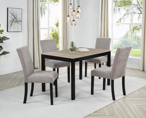 Yvonne 48" Transitional Rectangle Dining Table - Natural Oak