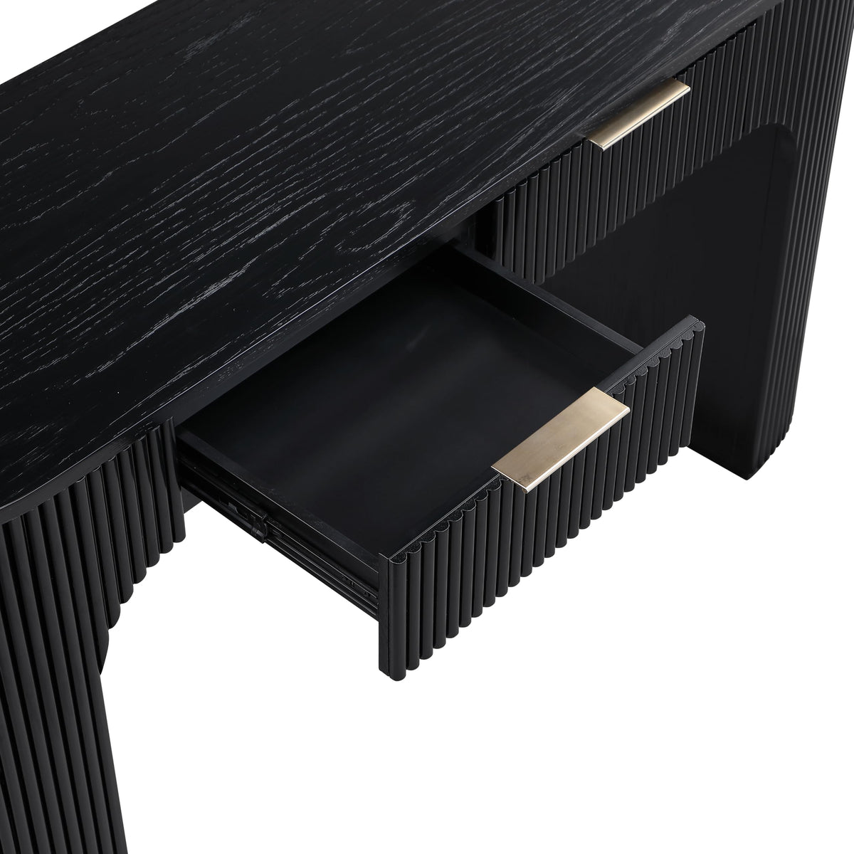 Quintet 60-inch Fluted Computer Desk in Light Oak