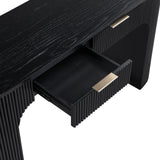 Quintet 60-inch Fluted Computer Desk in Light Oak