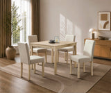 Corondo Square Mid-Century Modern 5-Piece Dining Set - front view