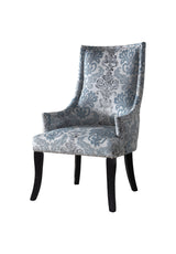 Audrey Damask Fabric Accent Chair in Multicolored