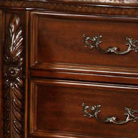 Bessy 32" Traditional 3-Drawer Bedroom Nightstand - detail view