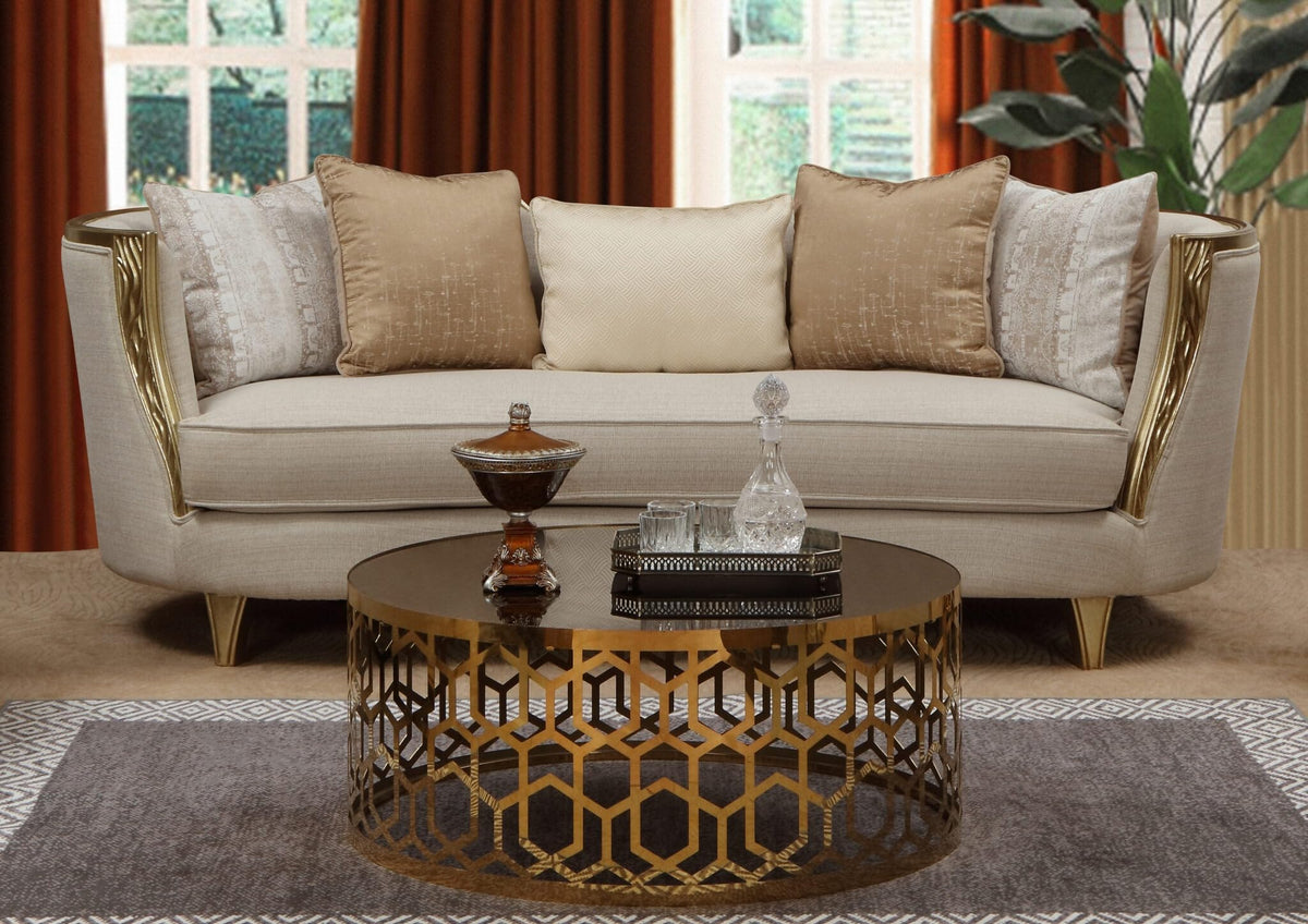 Cora Gold Sofa & Loveseat Set — product view 2