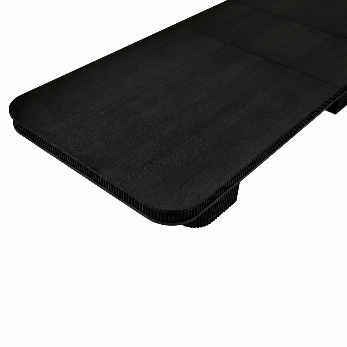 Dinsmore 160" Mid Century Modern Fluted Rectangle Dining Table - side view
