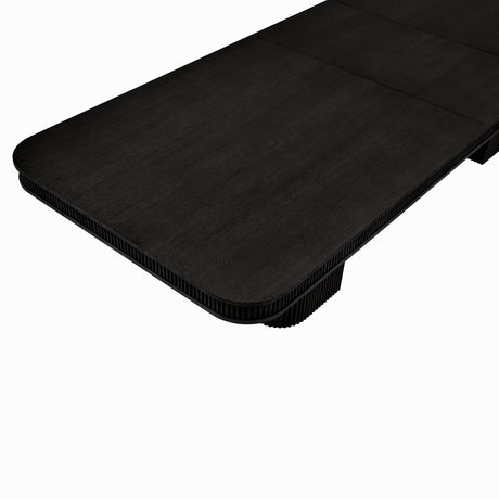Dinsmore 160" Mid Century Modern Fluted Rectangle Dining Table - side view