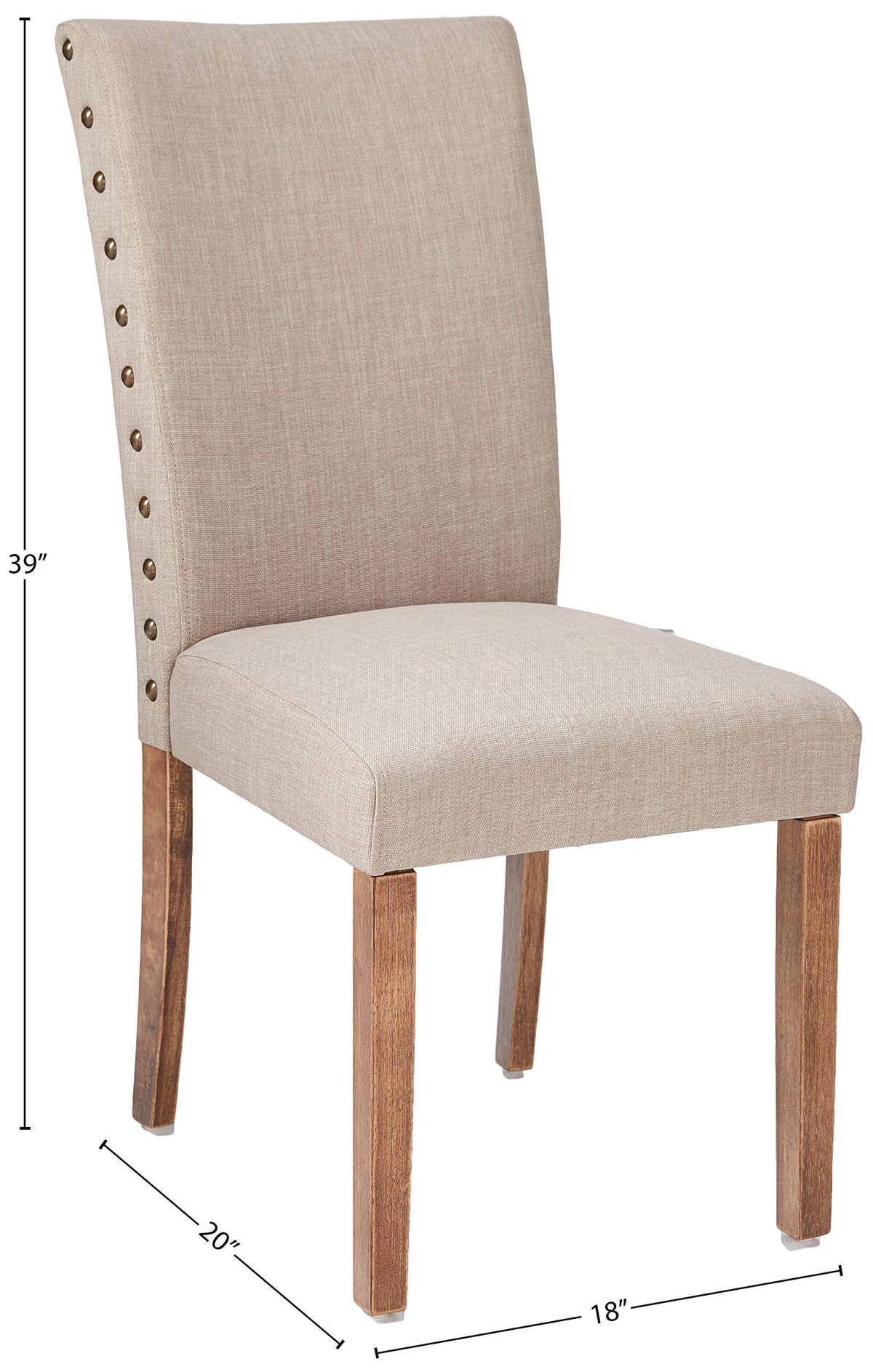 Transitional Linen 5 Pcs Dining Set - back view