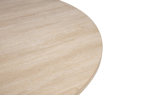 Camden 5-Piece Modern Scandinavian Round Dining Set, Seats 4 People in Beige - room setting