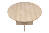 Camden 47.5 Inch Round Dining Table Modern Scandinavian Style in Light Oak - angle view