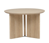 Dillon 46" Round Dining Table - side view - Light Oak