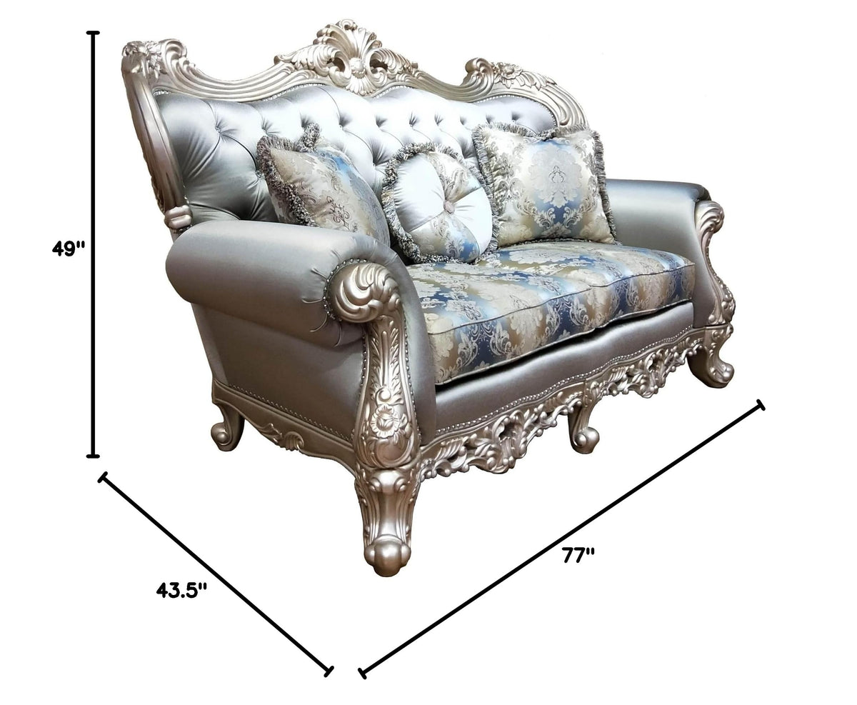 Ariel Champagne Sofa & Loveseat Set — product image 2