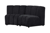 Sullessa Modern Modular Armless Living Room Chair in Black - angle view