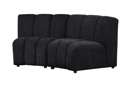 Sullessa Modern Modular Armless Living Room Chair in Black - angle view